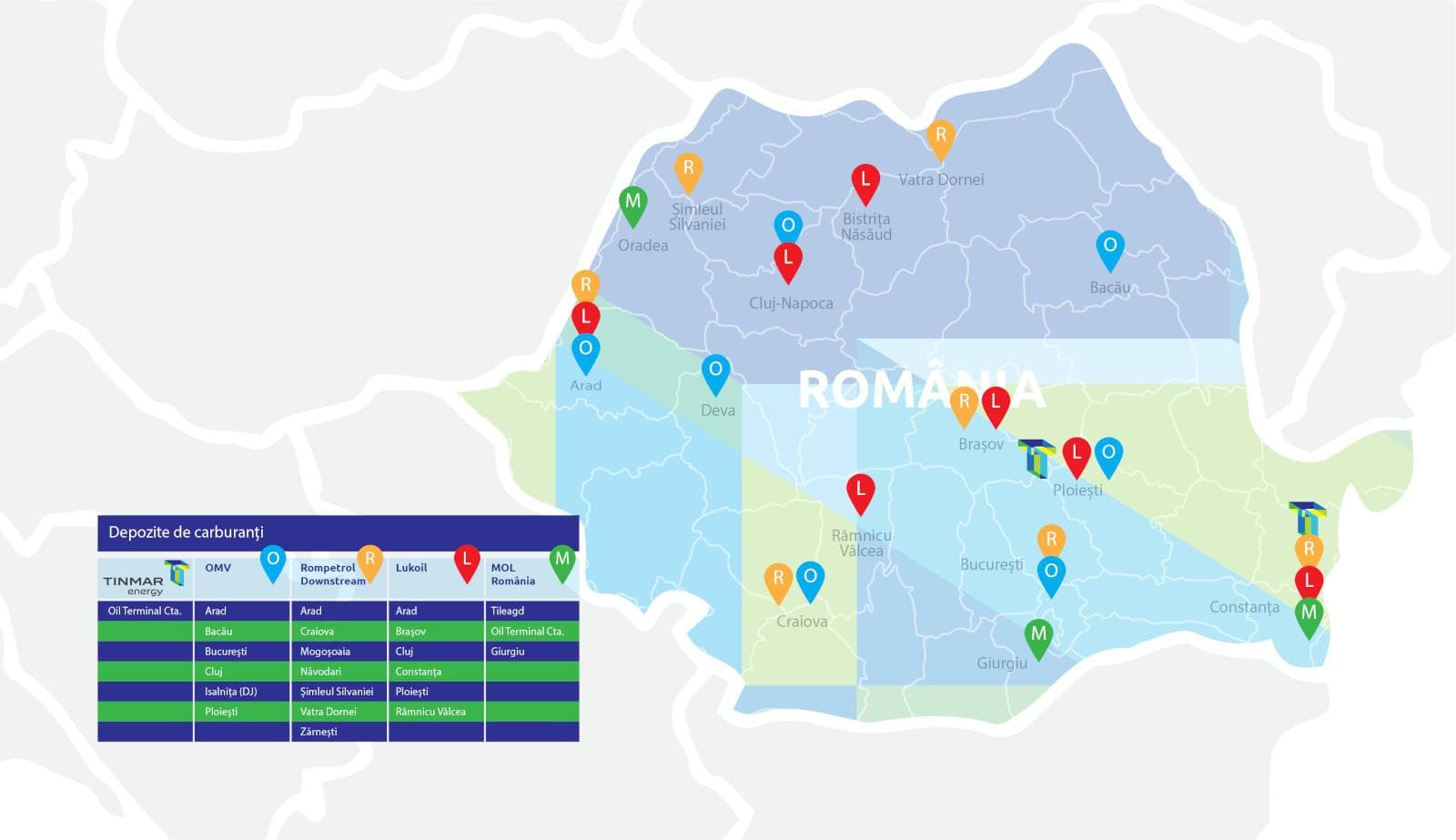 Harta depozite carburanți